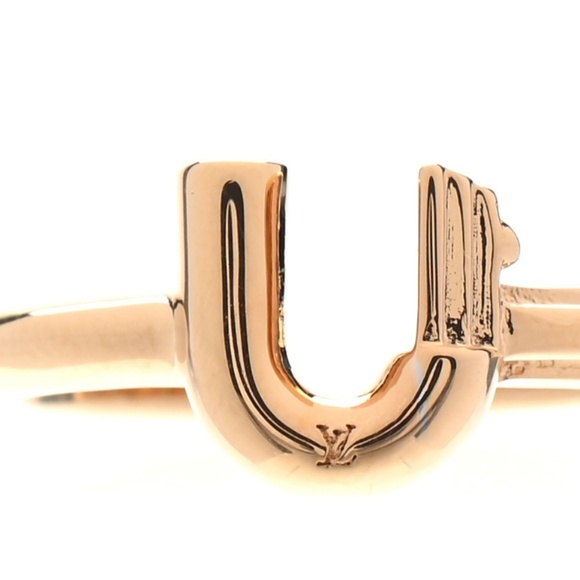 Louis Vuitton LV & Me "U" Ring Gold Plated - Picture 1 of 5